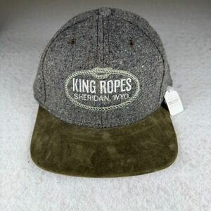 King Ropes Sheridan Wyo Imperial Headwear Wool Hat Grey Olive Adjustable USA